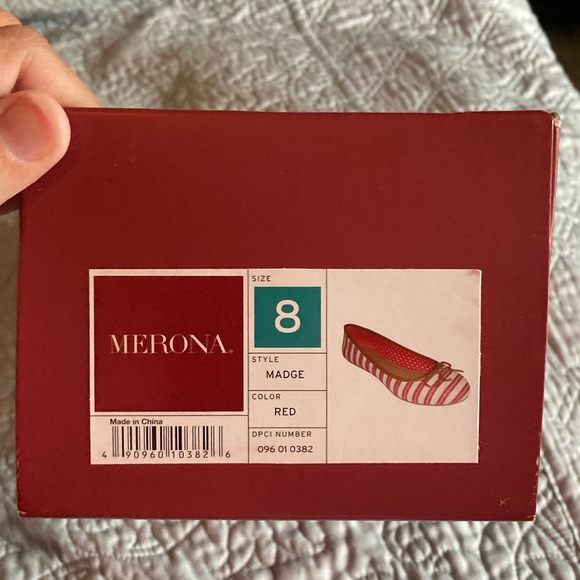 Merona Red & White Flats - Picture 3 of 3